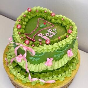 Romantic Heart Shaped Cake
